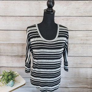 MARKET & SPRUCE BLACK & GRAY T-SHIRT - SMALL